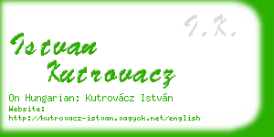 istvan kutrovacz business card